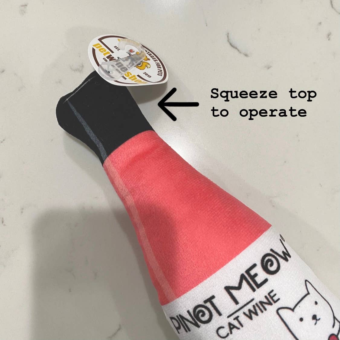 Purring Wine Catnip Kicker Toy