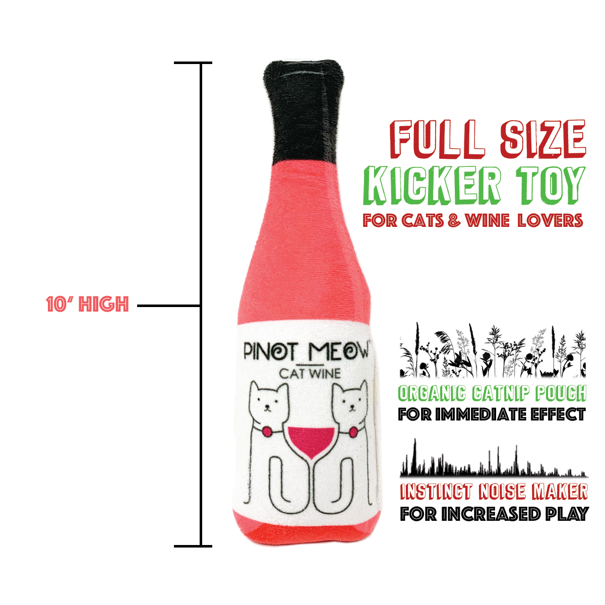 Purring Wine Catnip Kicker Toy