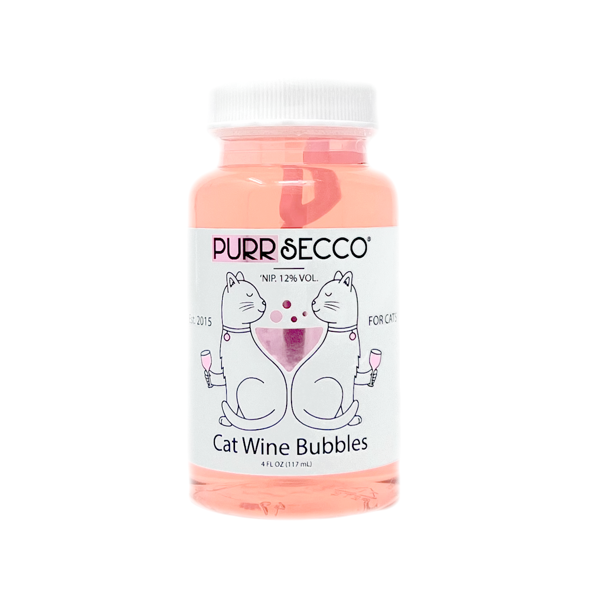 Purrsecco Cat Wine Bubbles Non-Toxic Catnip Bubbles for Cats