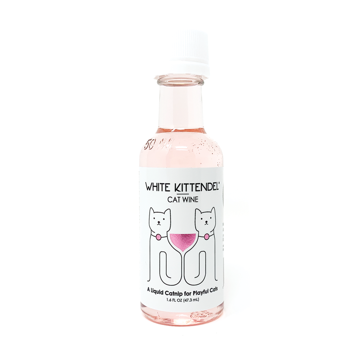 White Kittendel Cat Wine Liquid Catnip For Cats