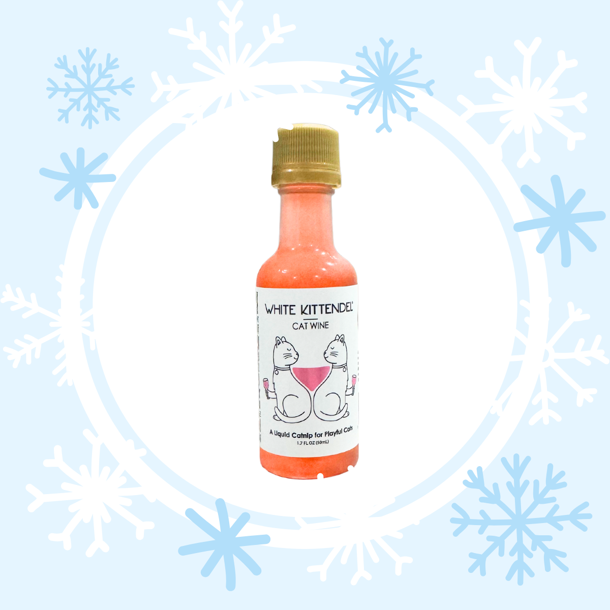 White Kittendel Cat Wine Liquid Catnip For Cats