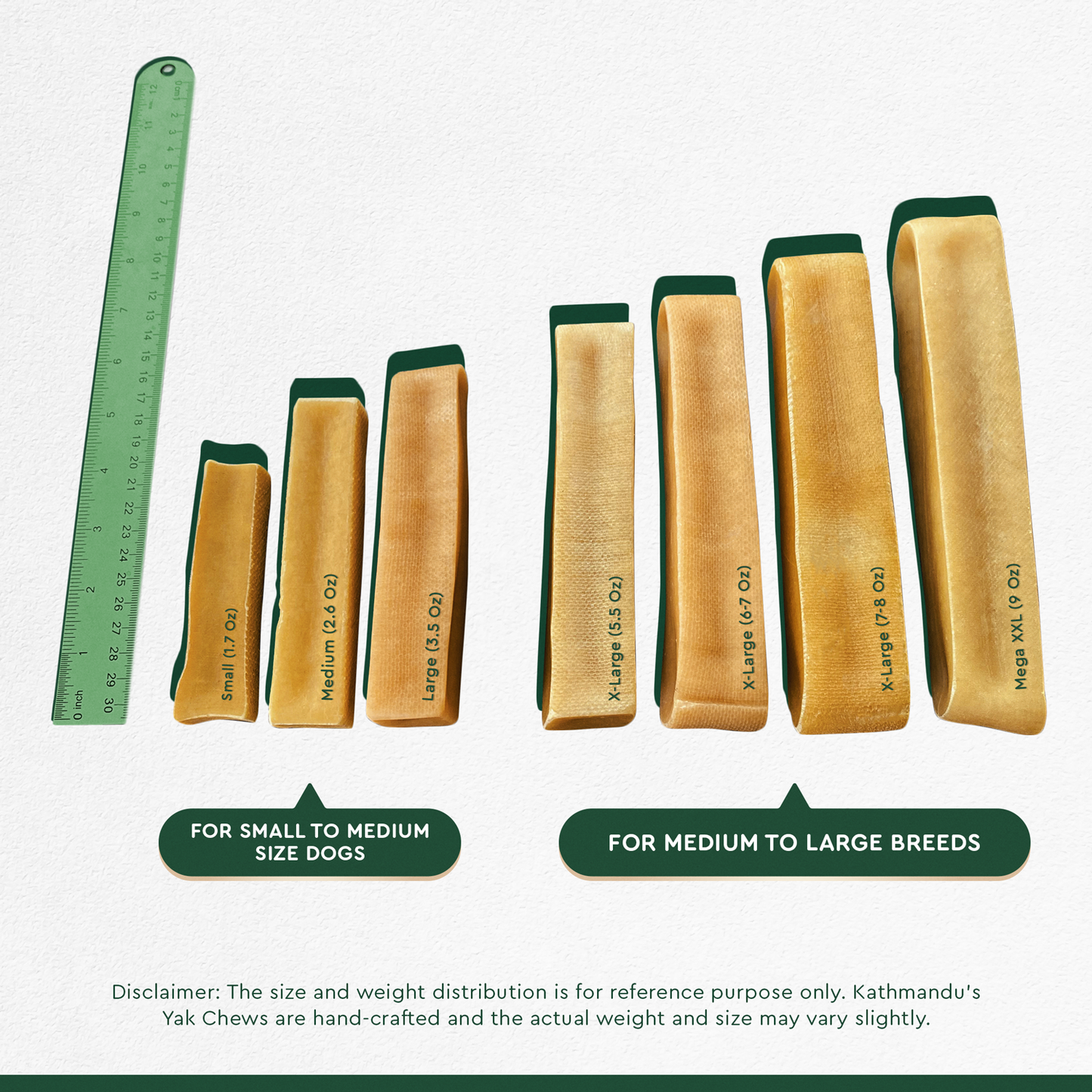 KATHMANDU'S Himalayan Yak Chews: Large (3.3 - 4.0 oz)