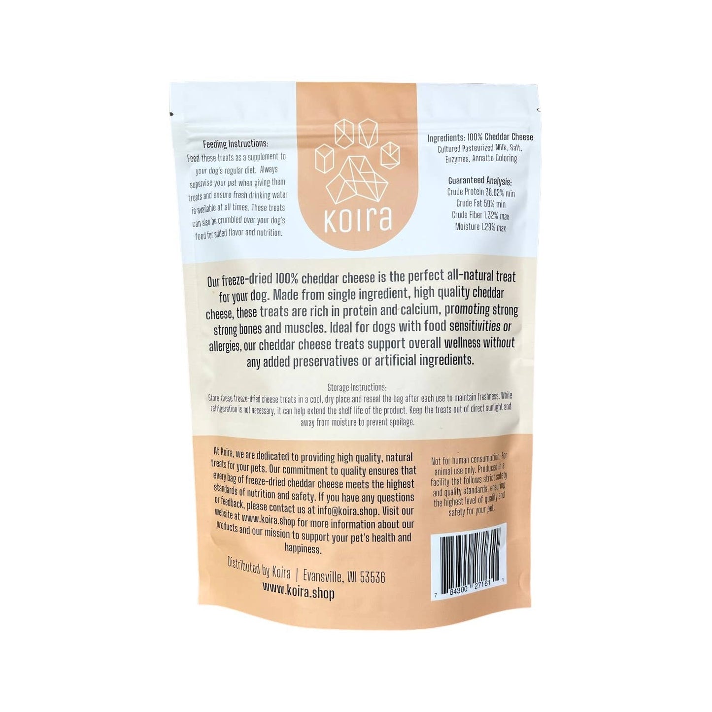 Freeze-Dried Cheese Dog Treats: 8 oz Bag