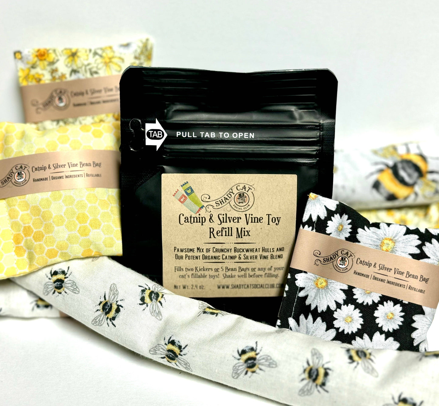 Refill Bag for Catnip and Silver vine Bean Bags and Kickers
