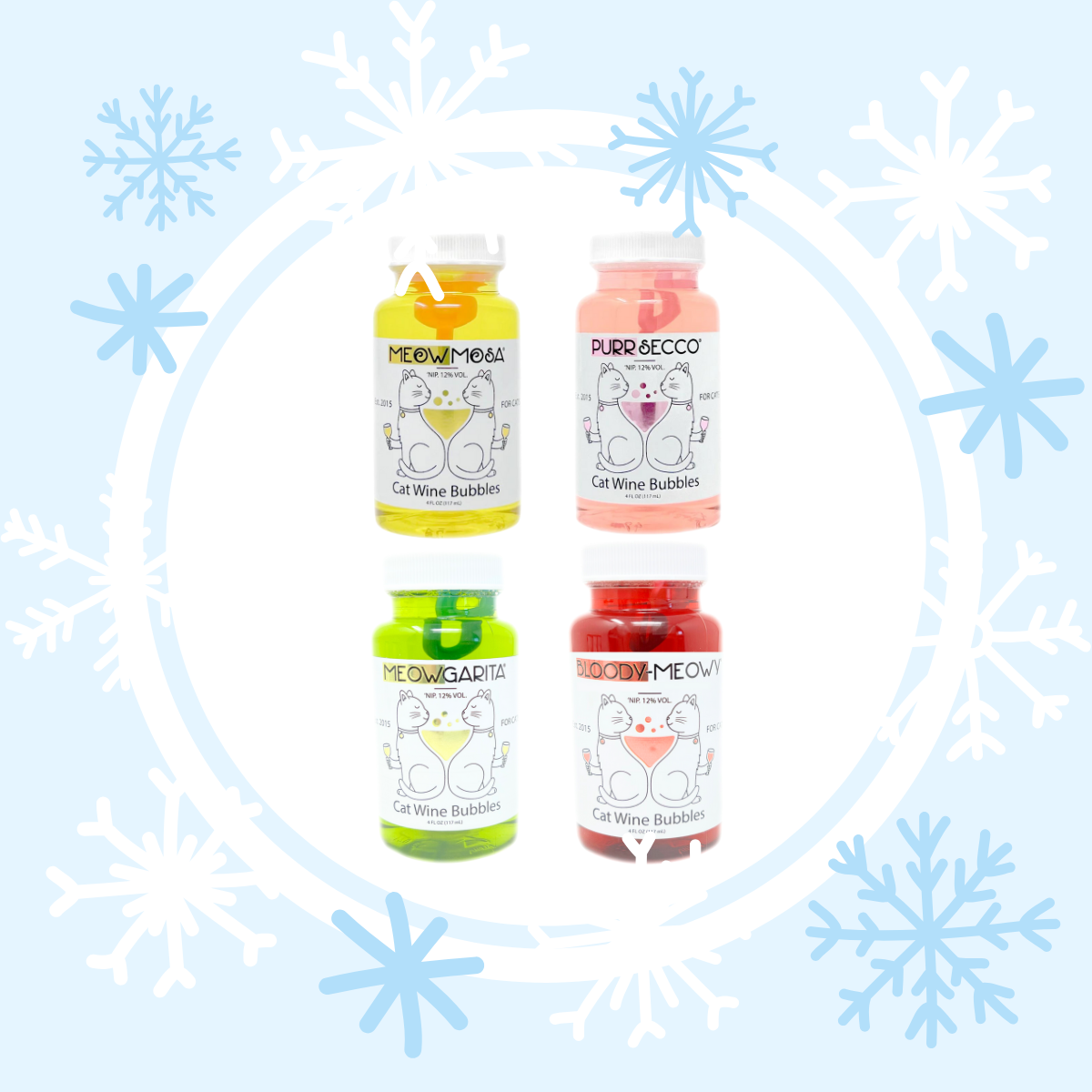 Meowgarita Cat Wine Bubbles Non-Toxic Catnip Bubbles for Cat