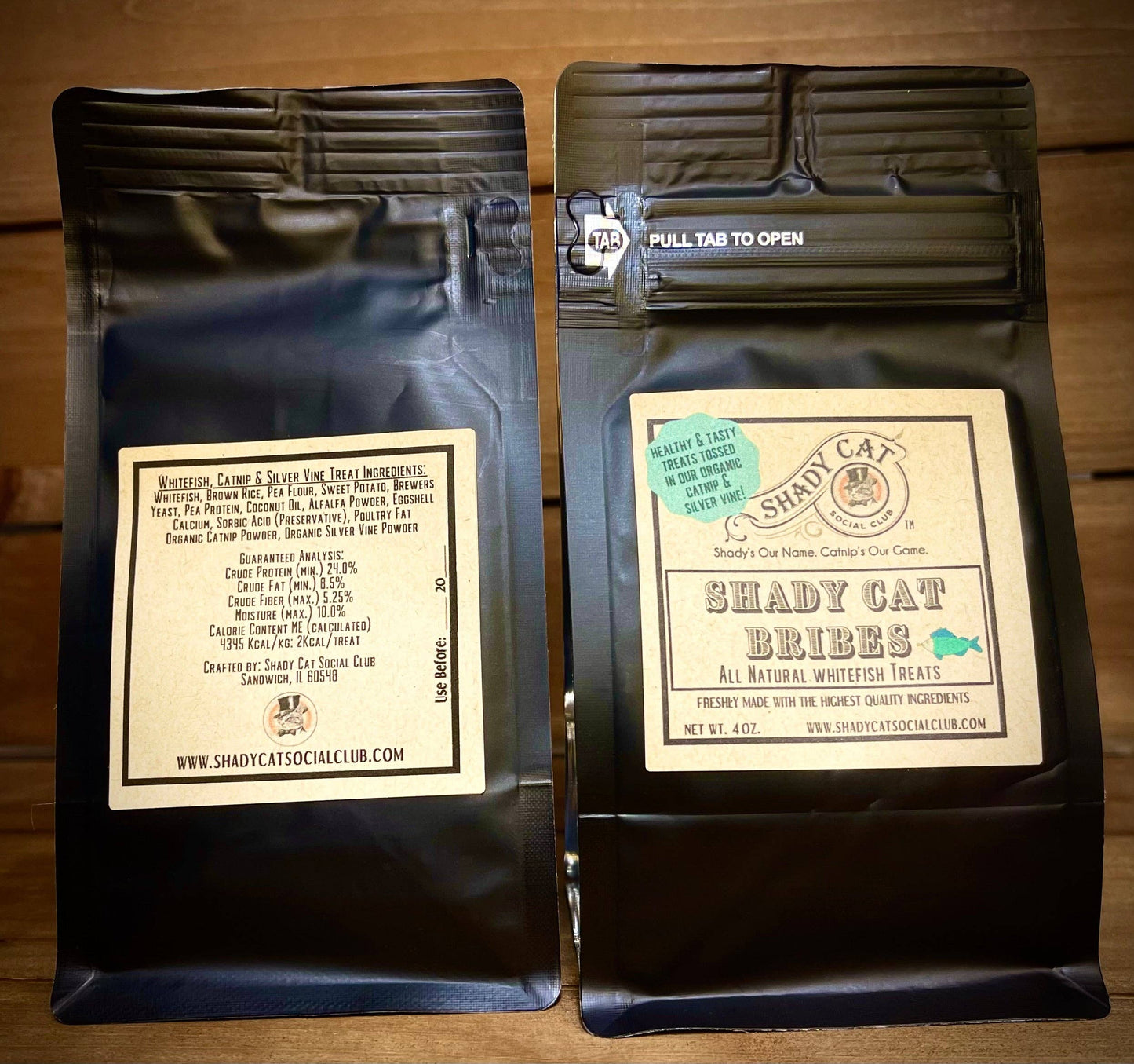 Shady Cat Bribes - Cat Treats **new custom bags**: Whitefish