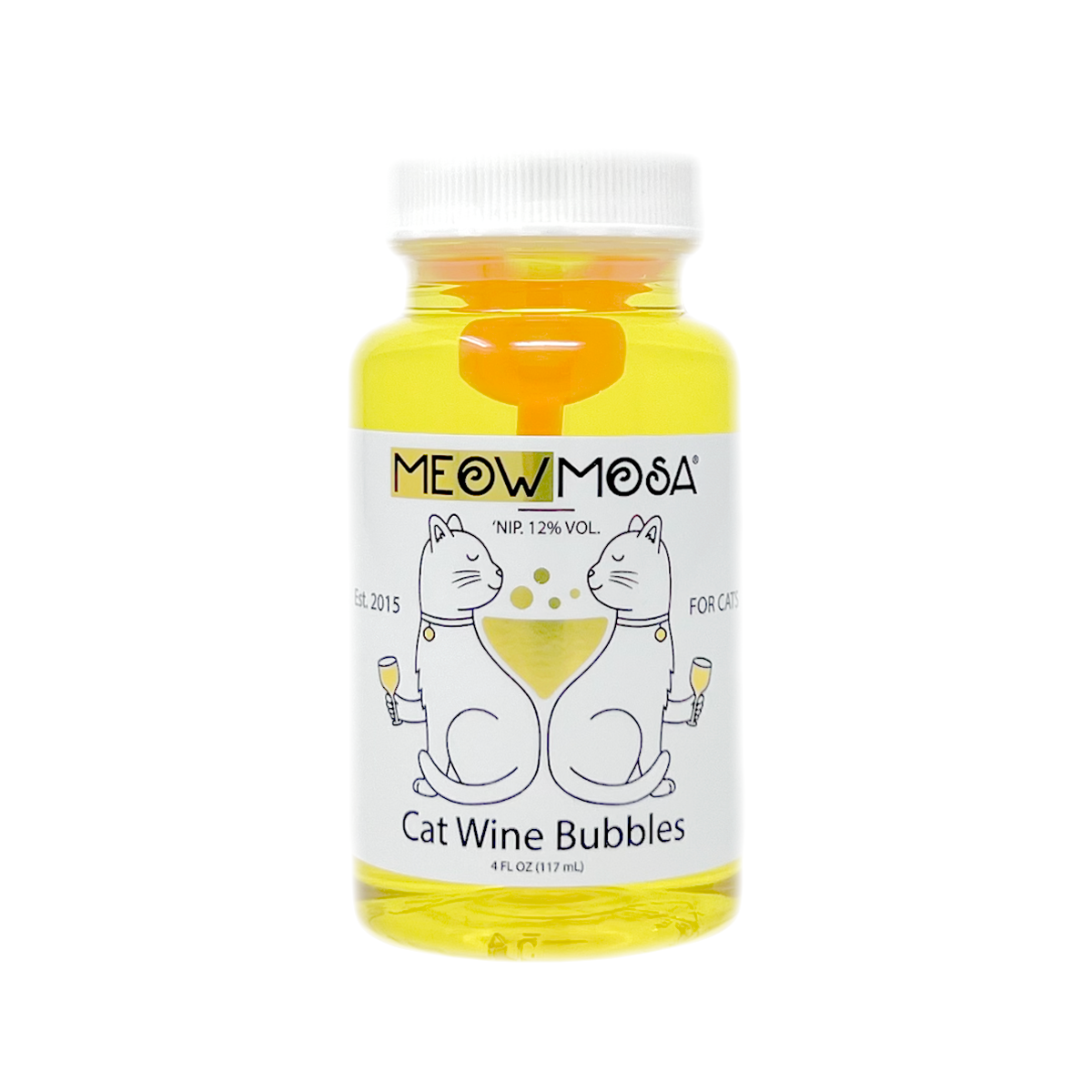 Meowmosa Cat Wine Bubbles Non-Toxic Catnip Bubbles for Cats