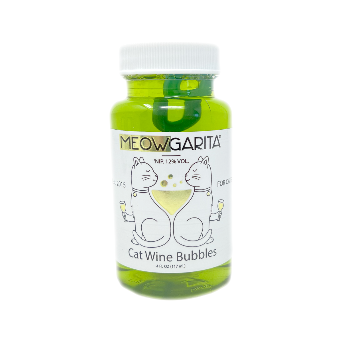 Meowgarita Cat Wine Bubbles Non-Toxic Catnip Bubbles for Cat