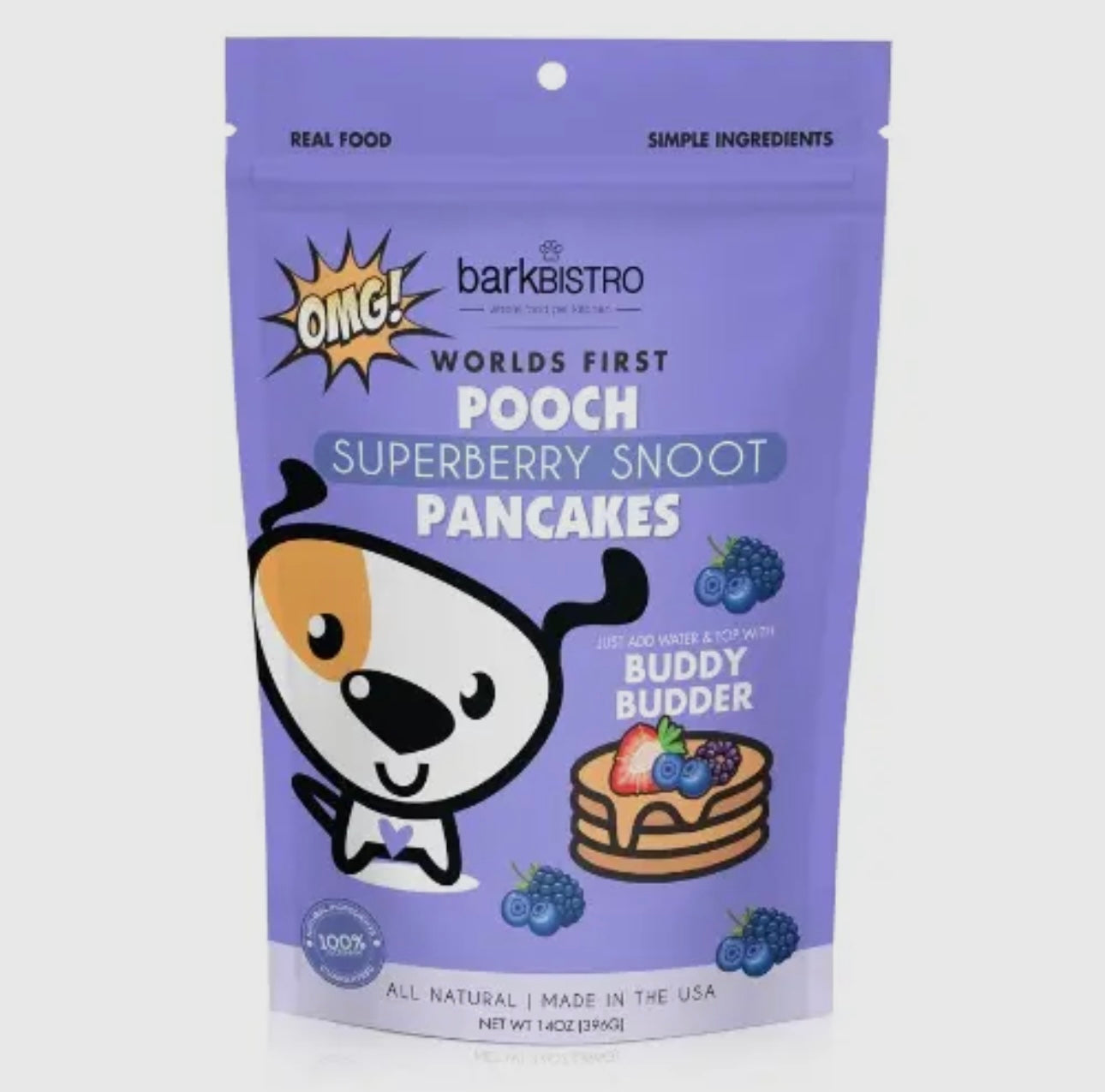 Bark Bistro Company Pooch Pancakes Superberry Snoot Dog Treat, 14-oz bag