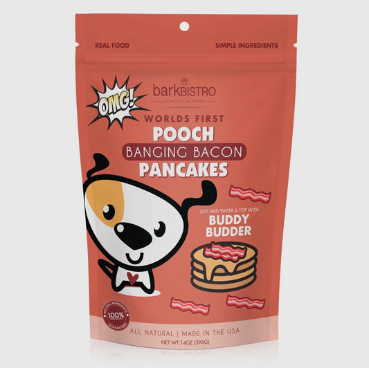 Bark Bistro Company Begging Bacon Pooch Pancakes Mix Dog Soft & Chewy Treats, 14-oz pouch