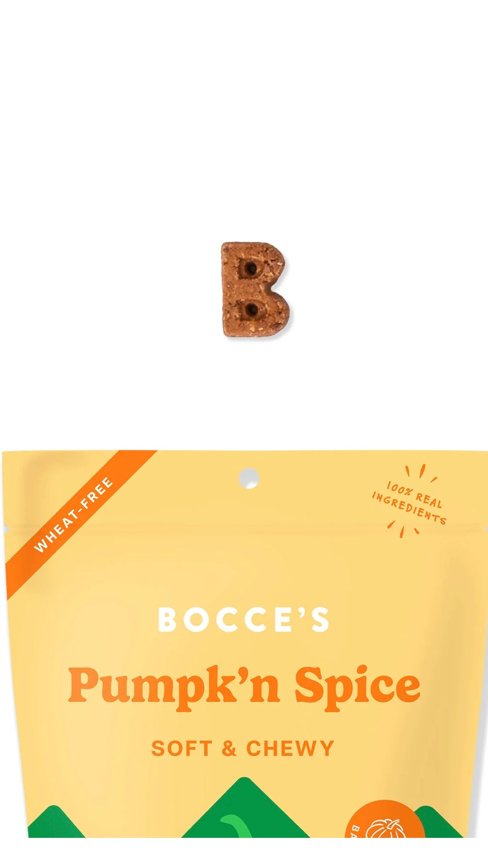 Bocce's Bakery Pumpk'n Spice Pumpkin, PB & Cinnamon Recipe Dog Treats, 6-oz bag