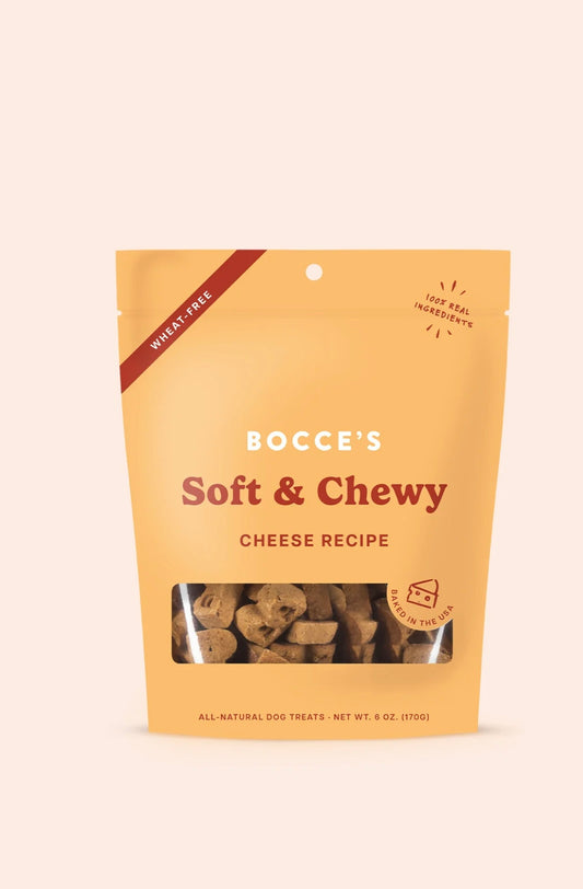 Bocce's Bakery Soft & Chewy Cheese Recipe Dog Treats, 6oz pouch