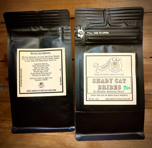 Shady Cat Bribes - Cat Treats **new custom bags**: Whitefish